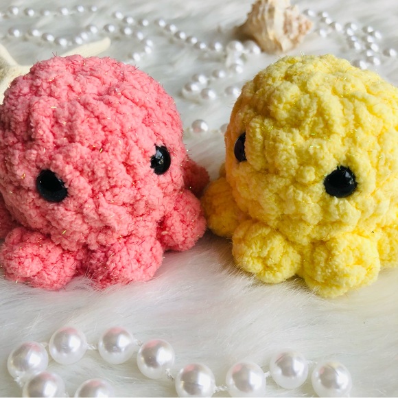 Handmade Crochet Octopus Buddies 2 pc - Picture 10 of 16